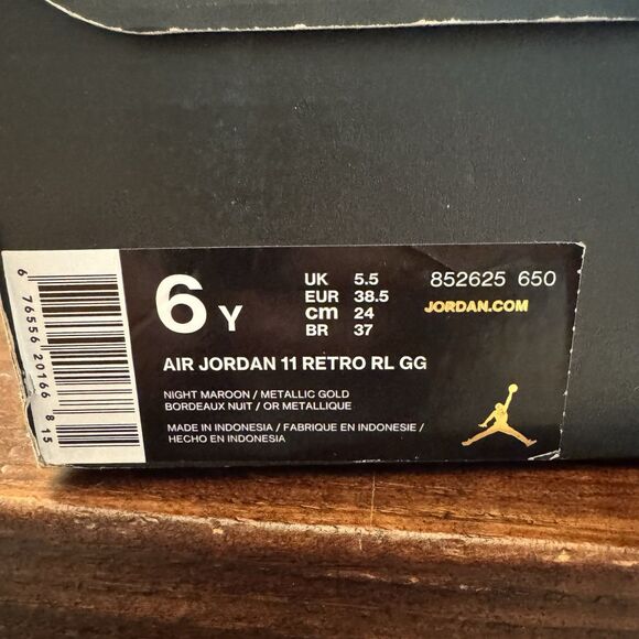 Air Jordan 11 Retro GG Heiress Velvet Maroon Shoes - Picture 11 of 11